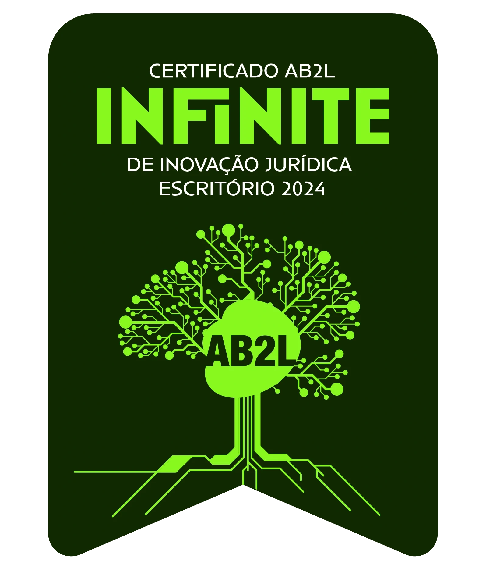 Certificado AB2L Infinite de Inovação Jurídica 2024